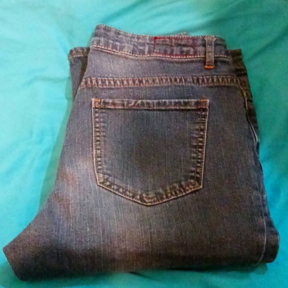 Adam Levine blue jeans boot cut
